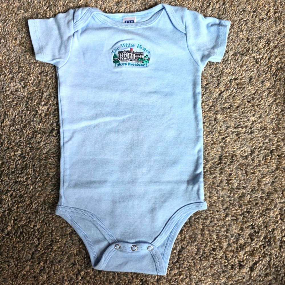 Royal Apparel White House Future President Bodysuit Blue 6-12 Months USA Made